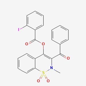 2-methyl-1,1-dioxido-3-(phenylcarbonyl)-2H-1,2-benzothiazin-4-yl 2-iodobenzoate