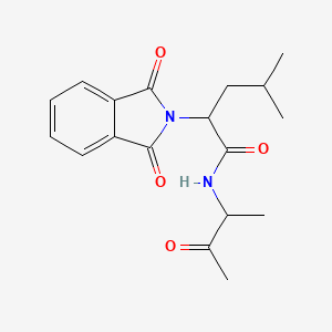 2-(1,3-dioxo-1,3-dihydro-2H-isoindol-2-yl)-4-methyl-N-(3-oxobutan-2-yl)pentanamide