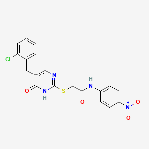 2-{[5-(2-chlorobenzyl)-4-hydroxy-6-methylpyrimidin-2-yl]sulfanyl}-N-(4-nitrophenyl)acetamide