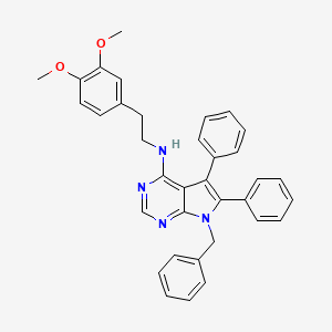 7-benzyl-N-[2-(3,4-dimethoxyphenyl)ethyl]-5,6-diphenyl-7H-pyrrolo[2,3-d]pyrimidin-4-amine