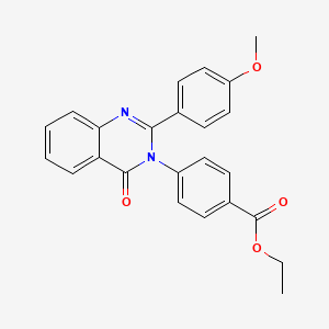 molecular formula C24H20N2O4 B10877090 Ethyl 4-[2-(4-methoxyphenyl)-4-oxoquinazolin-3-yl]benzoate 