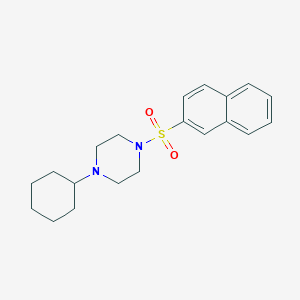 molecular formula C20H26N2O2S B10877136 1-Cyclohexyl-4-(naphthalen-2-ylsulfonyl)piperazine 