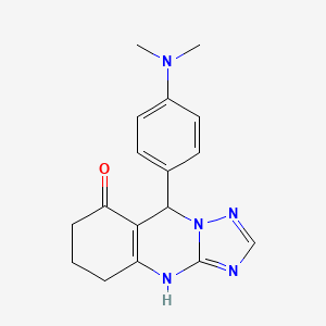 molecular formula C17H19N5O B10877151 9-[4-(dimethylamino)phenyl]-5,6,7,9-tetrahydro[1,2,4]triazolo[5,1-b]quinazolin-8(4H)-one 