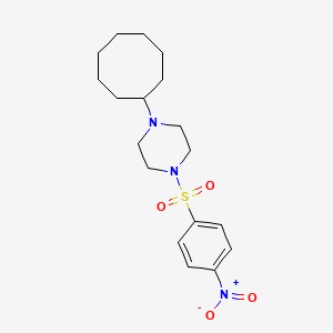 molecular formula C18H27N3O4S B10877189 1-Cyclooctyl-4-[(4-nitrophenyl)sulfonyl]piperazine 