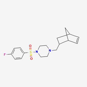 1-(Bicyclo[2.2.1]hept-5-en-2-ylmethyl)-4-[(4-fluorophenyl)sulfonyl]piperazine