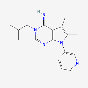 5,6-dimethyl-3-(2-methylpropyl)-7-(pyridin-3-yl)-3,7-dihydro-4H-pyrrolo[2,3-d]pyrimidin-4-imine