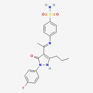 4-({(1Z)-1-[1-(4-fluorophenyl)-5-oxo-3-propyl-1,5-dihydro-4H-pyrazol-4-ylidene]ethyl}amino)benzenesulfonamide