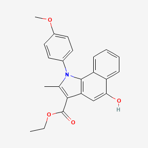 molecular formula C23H21NO4 B10877292 ethyl 5-hydroxy-1-(4-methoxyphenyl)-2-methyl-1H-benzo[g]indole-3-carboxylate 