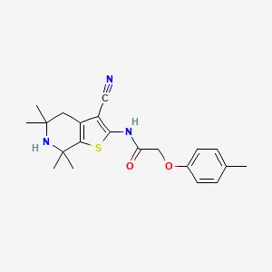 N-(3-cyano-5,5,7,7-tetramethyl-4,5,6,7-tetrahydrothieno[2,3-c]pyridin-2-yl)-2-(4-methylphenoxy)acetamide