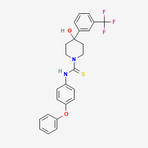 4-hydroxy-N-(4-phenoxyphenyl)-4-[3-(trifluoromethyl)phenyl]piperidine-1-carbothioamide