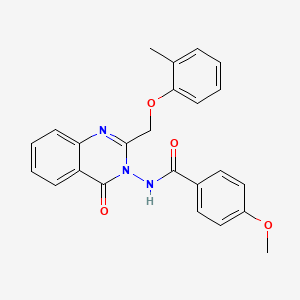 4-methoxy-N-{2-[(2-methylphenoxy)methyl]-4-oxoquinazolin-3(4H)-yl}benzamide