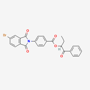 1-oxo-1-phenylbutan-2-yl 4-(5-bromo-1,3-dioxo-1,3-dihydro-2H-isoindol-2-yl)benzoate