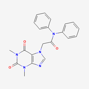 2-(1,3-dimethyl-2,6-dioxo-1,2,3,6-tetrahydro-7H-purin-7-yl)-N,N-diphenylacetamide