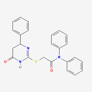 2-[(6-oxo-4-phenyl-1,4,5,6-tetrahydropyrimidin-2-yl)sulfanyl]-N,N-diphenylacetamide