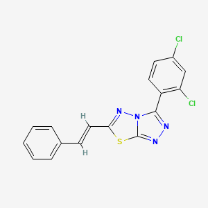 molecular formula C17H10Cl2N4S B10877382 3-(2,4-dichlorophenyl)-6-[(E)-2-phenylethenyl][1,2,4]triazolo[3,4-b][1,3,4]thiadiazole 