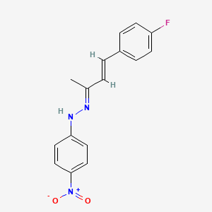 (1E)-1-[(3E)-4-(4-fluorophenyl)but-3-en-2-ylidene]-2-(4-nitrophenyl)hydrazine