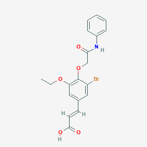 molecular formula C19H18BrNO5 B10877394 (2E)-3-{3-bromo-5-ethoxy-4-[2-oxo-2-(phenylamino)ethoxy]phenyl}prop-2-enoic acid 