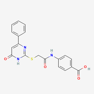 4-({[(4-Hydroxy-6-phenylpyrimidin-2-yl)sulfanyl]acetyl}amino)benzoic acid