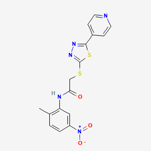 N-(2-methyl-5-nitrophenyl)-2-{[5-(pyridin-4-yl)-1,3,4-thiadiazol-2-yl]sulfanyl}acetamide