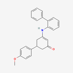 3-(Biphenyl-2-ylamino)-5-(4-methoxyphenyl)cyclohex-2-en-1-one