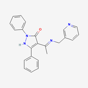 (4Z)-2,5-diphenyl-4-{1-[(pyridin-3-ylmethyl)amino]ethylidene}-2,4-dihydro-3H-pyrazol-3-one