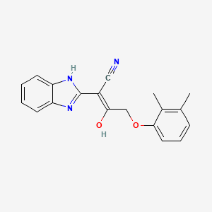 molecular formula C19H17N3O2 B10877445 2-(1,3-dihydro-2H-benzimidazol-2-ylidene)-4-(2,3-dimethylphenoxy)-3-oxobutanenitrile 