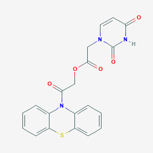 2-oxo-2-(10H-phenothiazin-10-yl)ethyl (2,4-dioxo-3,4-dihydropyrimidin-1(2H)-yl)acetate