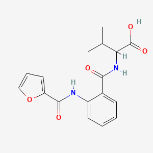 molecular formula C17H18N2O5 B10877479 N-({2-[(furan-2-ylcarbonyl)amino]phenyl}carbonyl)valine 