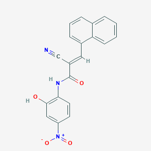 2-cyano-N-(2-hydroxy-4-nitrophenyl)-3-(naphthalen-1-yl)prop-2-enamide