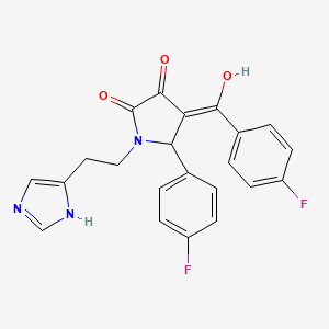 5-(4-fluorophenyl)-4-[(4-fluorophenyl)carbonyl]-3-hydroxy-1-[2-(1H-imidazol-4-yl)ethyl]-1,5-dihydro-2H-pyrrol-2-one