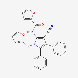 N-[3-cyano-1-(furan-2-ylmethyl)-4,5-diphenyl-1H-pyrrol-2-yl]furan-2-carboxamide