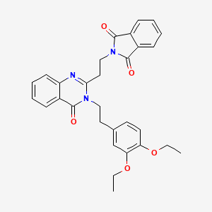 molecular formula C30H29N3O5 B10877574 2-(2-{3-[2-(3,4-diethoxyphenyl)ethyl]-4-oxo-3,4-dihydroquinazolin-2-yl}ethyl)-1H-isoindole-1,3(2H)-dione 