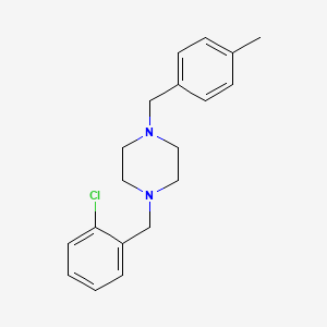 molecular formula C19H23ClN2 B10877590 1-(2-Chlorobenzyl)-4-(4-methylbenzyl)piperazine 