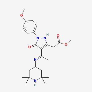 methyl [(4Z)-1-(4-methoxyphenyl)-5-oxo-4-{1-[(2,2,6,6-tetramethylpiperidin-4-yl)amino]ethylidene}-4,5-dihydro-1H-pyrazol-3-yl]acetate