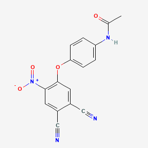 molecular formula C16H10N4O4 B10877638 N-[4-(4,5-dicyano-2-nitrophenoxy)phenyl]acetamide 