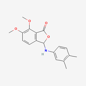 molecular formula C18H19NO4 B10877650 3-(3,4-dimethylanilino)-6,7-dimethoxy-1(3H)-isobenzofuranone 