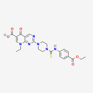 2-(4-{[4-(Ethoxycarbonyl)phenyl]carbamothioyl}piperazin-1-yl)-8-ethyl-5-oxo-5,8-dihydropyrido[2,3-d]pyrimidine-6-carboxylic acid