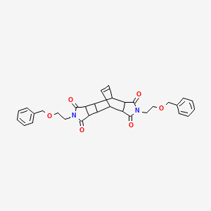 molecular formula C32H32N2O6 B10877706 5,12-bis(2-phenylmethoxyethyl)-5,12-diazapentacyclo[7.5.2.02,8.03,7.010,14]hexadec-15-ene-4,6,11,13-tetrone 