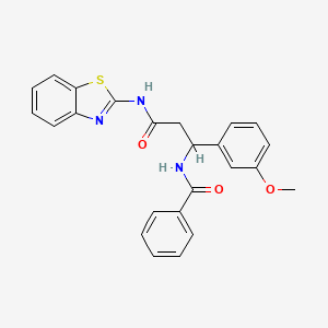 N-[3-(1,3-benzothiazol-2-ylamino)-1-(3-methoxyphenyl)-3-oxopropyl]benzamide