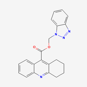 molecular formula C21H18N4O2 B10877751 1H-benzotriazol-1-ylmethyl 1,2,3,4-tetrahydroacridine-9-carboxylate 