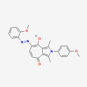 8-hydroxy-2-(4-methoxyphenyl)-7-[(E)-(2-methoxyphenyl)diazenyl]-1,3-dimethylcyclohepta[c]pyrrol-4(2H)-one