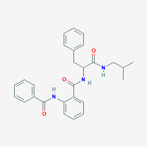 molecular formula C27H29N3O3 B10877790 2-(Benzoylamino)-N~1~-[1-benzyl-2-(isobutylamino)-2-oxoethyl]benzamide 