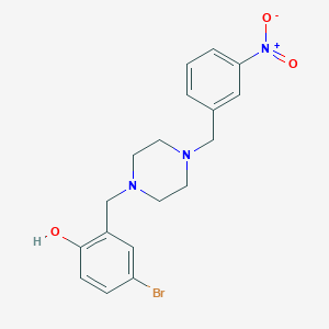 molecular formula C18H20BrN3O3 B10877791 4-Bromo-2-{[4-(3-nitrobenzyl)piperazin-1-yl]methyl}phenol 