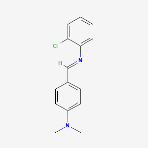 Benzenamine, 4-[[(2-chlorophenyl)imino]methyl]-N,N-dimethyl-