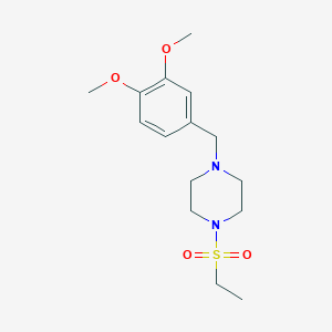 molecular formula C15H24N2O4S B10877822 1-(3,4-Dimethoxybenzyl)-4-(ethylsulfonyl)piperazine 