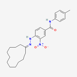 4-(2-cyclododecylidenehydrazinyl)-N-(4-methylphenyl)-3-nitrobenzamide