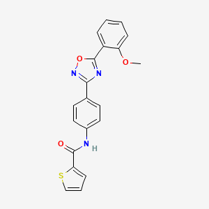 N-{4-[5-(2-methoxyphenyl)-1,2,4-oxadiazol-3-yl]phenyl}thiophene-2-carboxamide