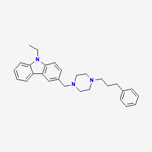 molecular formula C28H33N3 B10877849 9-ethyl-3-{[4-(3-phenylpropyl)piperazin-1-yl]methyl}-9H-carbazole 