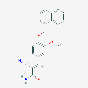 (2E)-2-cyano-3-[3-ethoxy-4-(naphthalen-1-ylmethoxy)phenyl]prop-2-enamide