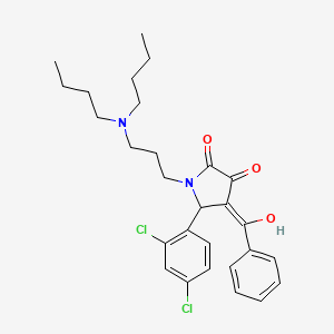 1-[3-(dibutylamino)propyl]-5-(2,4-dichlorophenyl)-3-hydroxy-4-(phenylcarbonyl)-1,5-dihydro-2H-pyrrol-2-one